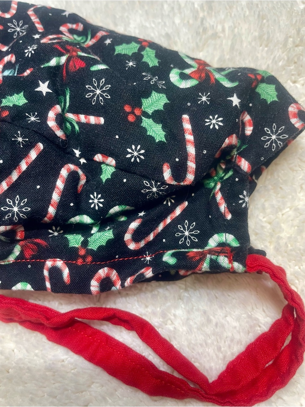 Christmas Candy Cane Scrub Cap Unisex Tie Back | Like New
